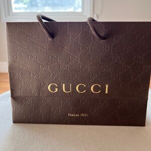 Gucci Dark Brown Tote with Gold Logo